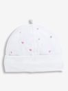 JoJo Maman Bébé Pink Heart Embroidered Baby Hat