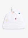 JoJo Maman Bébé White Star Embroidered Baby Hat