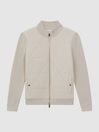Reiss Stone Amos Hybrid Zip-Through Quilted Jacket