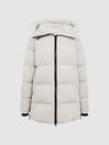 Reiss Neutral Rae Mid Length Water Repellent Puffer Coat