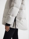 Reiss Neutral Rae Mid Length Water Repellent Puffer Coat