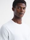 Reiss Optic White Melrose Garment Dye Crew Neck T-Shirt