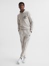 Reiss Off White Fabien R Logo Loungewear Hoodie