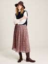 Joules Emery Pink Pleated Skirt