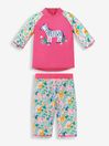 JoJo Maman Bébé Pink UPF 50 2-Piece Sun Protection Suit