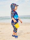 JoJo Maman Bébé Navy Shark UPF 50 2-Piece Sun Protection Suit