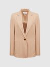 Reiss Camel Ember Tailored Single Breasted Blazer