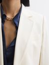 Reiss Cream Ember Tailored Single Breasted Blazer
