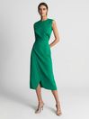 Reiss Green Layla Sleeveless Bodycon Dress