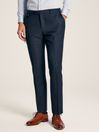 Joules Blue Textured Wool Suit Trousers