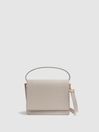 Reiss Grey Windsor Grained Leather Bag