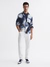 Reiss Navy/Multi Dissly Slim Fit Printed Shirt