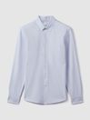 Reiss Soft Blue Greenwich Slim Fit Cotton Oxford Shirt