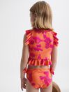 Reiss Orange Print Lilly Junior Floral Bikini Set