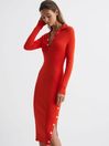 Reiss Coral Rita Knitted Bodycon Midi Dress