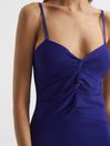 Reiss Purple Rhianna Knitted Bodycon Midi Dress