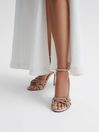 Reiss Nude Eryn Embellished Heeled Sandals