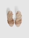 Reiss Nude Eryn Embellished Heeled Sandals