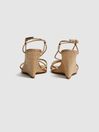 Reiss Bronze Daisey Strappy Wedge Heels