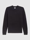 Reiss Navy Cole Ribbed Crew Neck Jumper