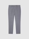 Reiss Airforce Blue Fold Slim Fit Trousers