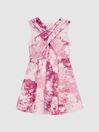 Reiss Pink Clara Senior Floral Printed Dress
