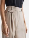 Reiss Stone River High Rise Cropped Tapered Trousers
