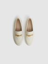 Reiss Off White Evan Chain Detail Loafers