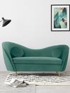 .COM Modern Velvet Kingfisher Blue Kooper 2 Seater Sofa