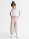 Reiss Soft Pink Cleo Junior Linen Drawstring Trousers