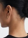 Reiss Gold Milla 11 Maria Black Huggie Earring