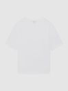 Reiss White Tate Oversized Garment Dye T-Shirt