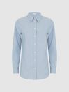 Reiss Blue Allie Fitted Oxford Shirt