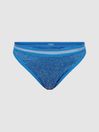 Reiss Blue Tyra Embellished Bikini Bottoms