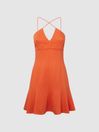 Reiss Orange Trina Strappy Mini Dress