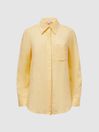 Reiss Lemon Campbell Linen Long Sleeve Shirt