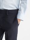 Reiss Navy Hope Senior Modern Fit Mixer Trousers