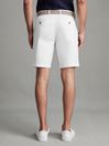 Reiss White Wicket Modern Fit Cotton Blend Chino Shorts