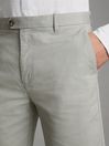 Reiss Soft Sage Wicket Modern Fit Cotton Blend Chino Shorts