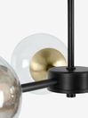 .COM Black Antique Brass Globe Flush Pendant