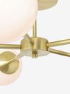 .COM Brass/Opal Globe Large 5 Light Flush Pendant