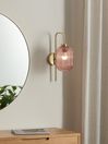 .COM Pink Briz Antique Brass Wall Lamp