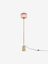 .COM Pink Briz Textured Glass Floor Lamp