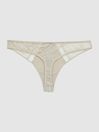 Reiss Natural Calvin Klein Underwear Satin Lace Thong