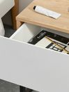 .COM Oak Effect and White Hopkins Set of 2 Bedside Tables