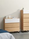 .COM Oak Effect and White Hopkins Chest of Drawers