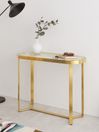 .COM Brushed Brass & Glass Aula Console Table
