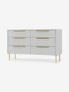 .COM Grey Ebro Wide Chest of Drawers