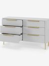 .COM Grey Ebro Wide Chest of Drawers