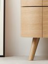 .COM Oak Odie Wide 5 Drawer Chest of Drawers